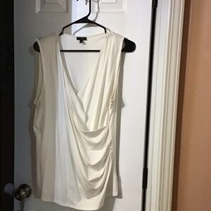 Talbots Cream Drape Blouse